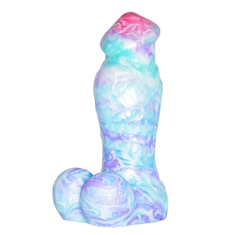 Colorful Soft Mushroom Head Silicone Artificial Dildo