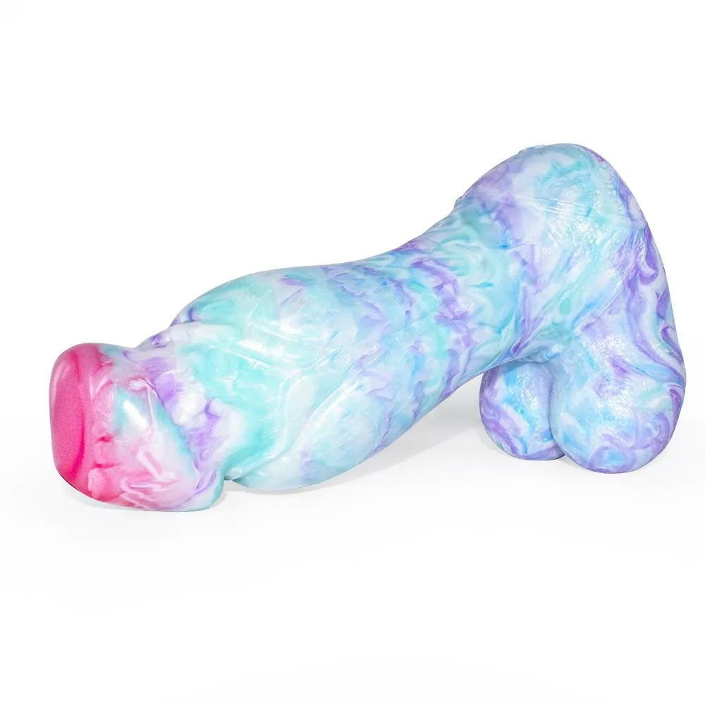 Colorful Soft Mushroom Head Silicone Artificial Dildo